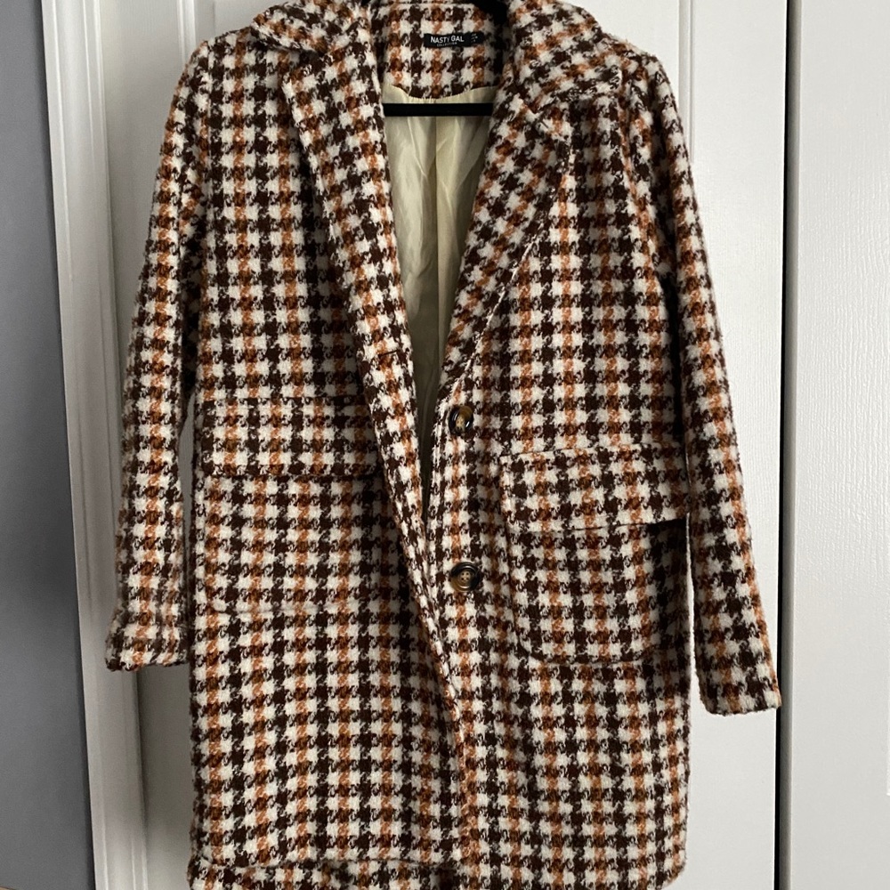 NWOT Plaid Coat
